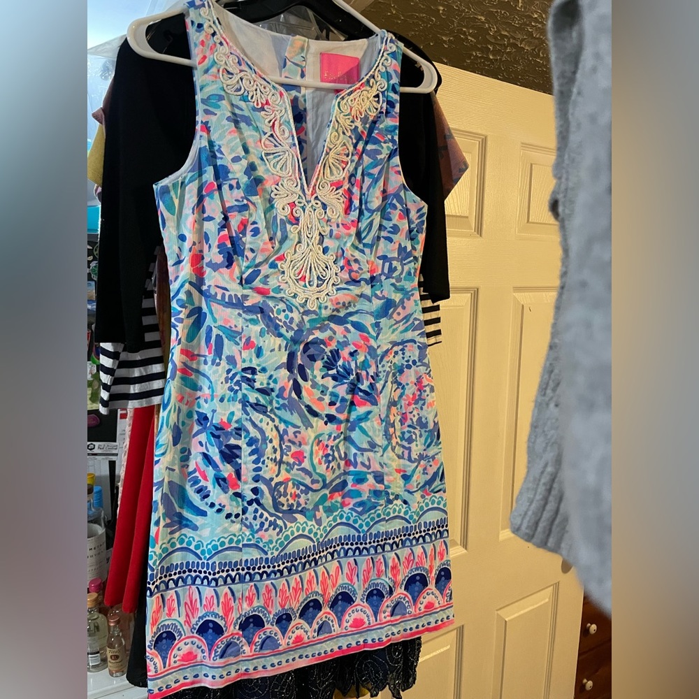 Lilly Pulitzer Breakwater Tint Party Wave Gabby Shift
Dress VGUC sz 4